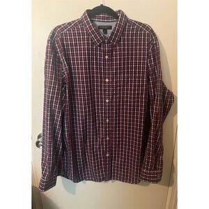 Banana Republic Men's Long Sleeve‎ Plaid Button-Down Shirt XL